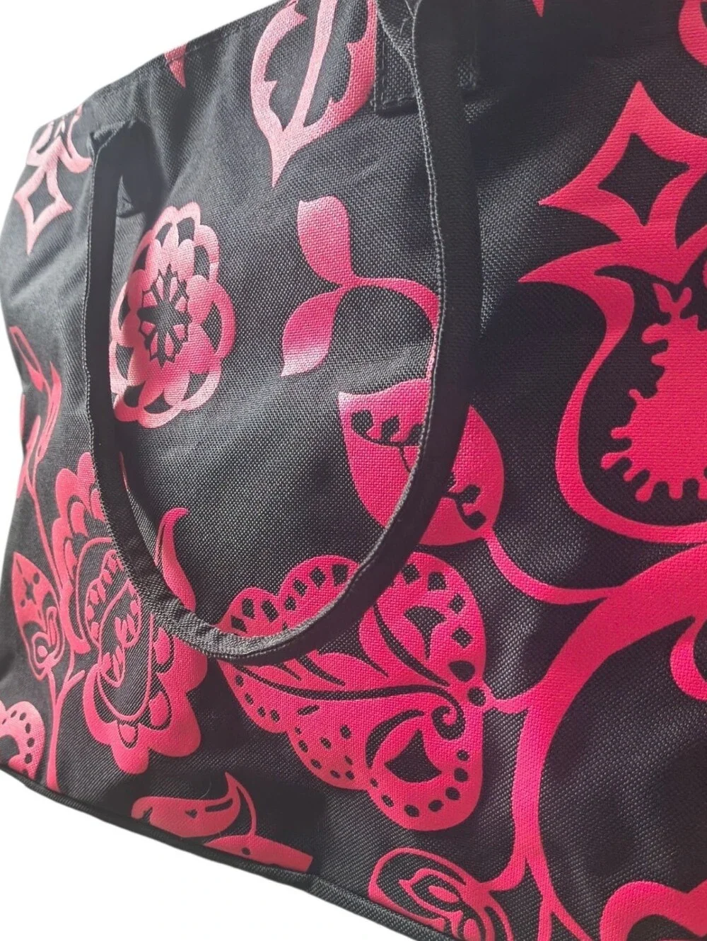 Designers at Debenhams Tote Bag Red Black Floral Shopper Carryall Travel Beach